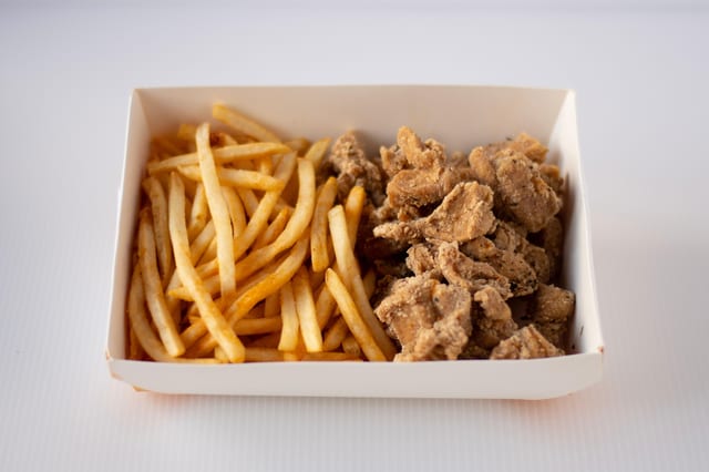 Popcorn Chicken w/ Fries.