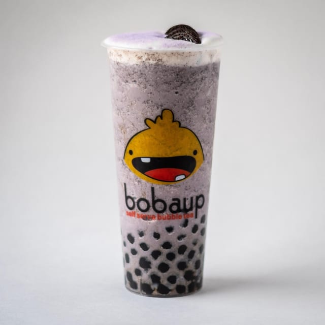 Taro Oreo Slush w/ Boba & Cheese Foam.